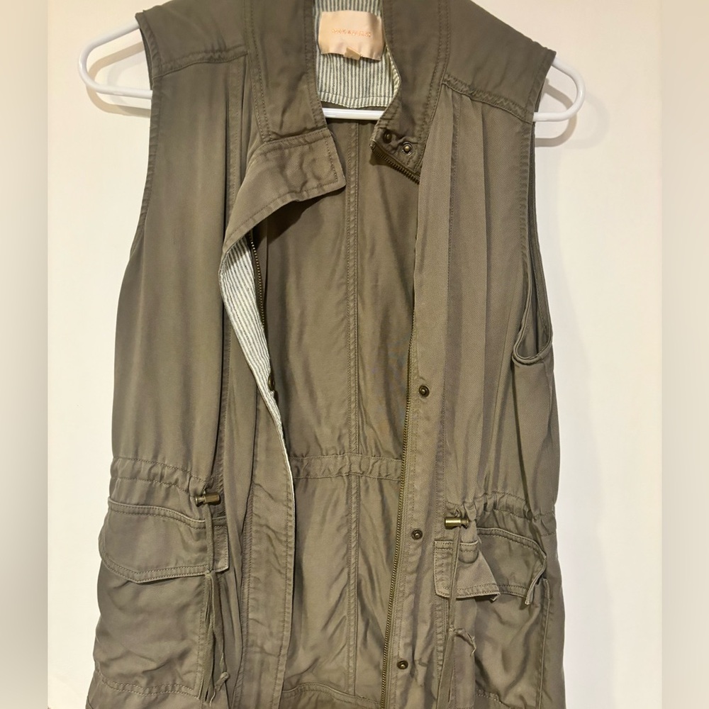 Olive green vest